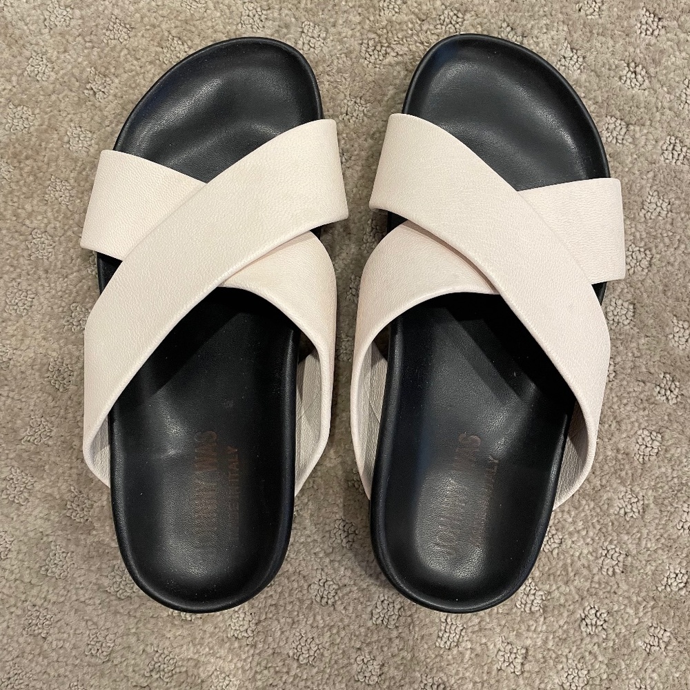 Johnny Was off-white sandal slip on